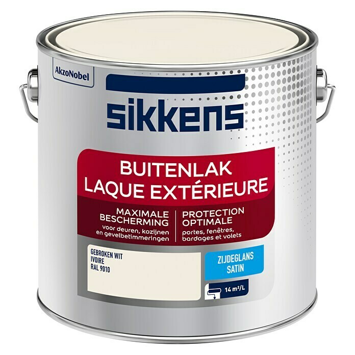 Sikkens Buitenlak RAL 9010 Gebroken Wit (Wit, 2,5 l, Zijdeglans) | BAUHAUS