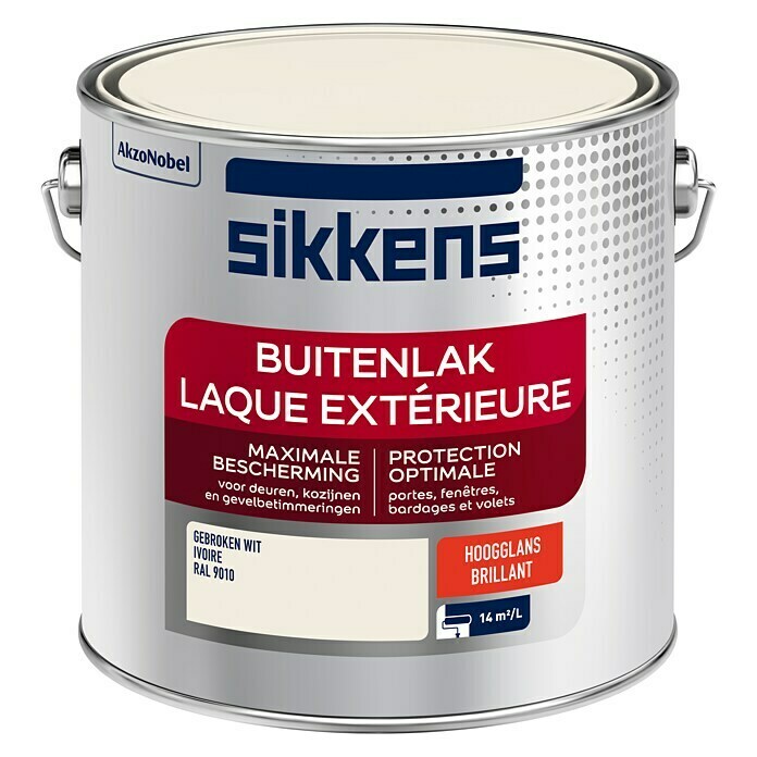 Sikkens Buitenlak RAL 9010 Gebroken Wit (Wit, 2,5 l, Hoogglans) | BAUHAUS
