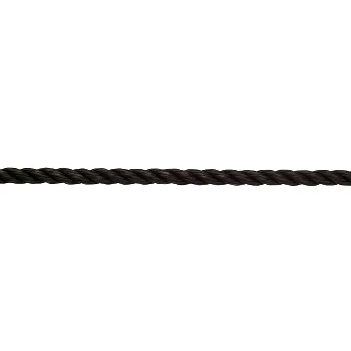 Robline Cuerda de amarre a metros - Diámetro: 10 mm, Otros, Negro - Primer plano de una cuerda negra resistente, perfecta para aplicaciones robustas y fijación segura.