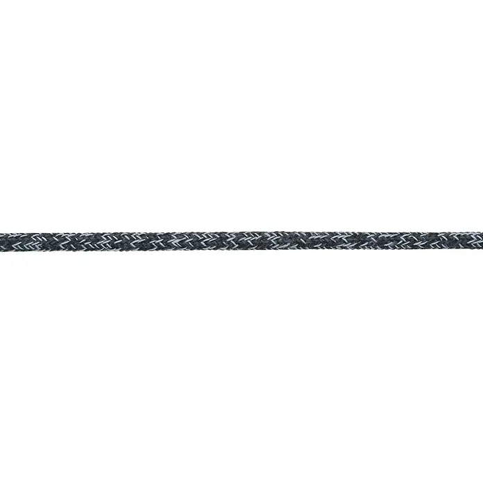 Robline Cuerda multiusos por metros Coppa 5000 - Diámetro: 9 mm, Poliéster, Negro/blanco - Primer plano de una cuerda trenzada duradera. Ideal para diversas aplicaciones, que impresiona por su resistencia y durabilidad.