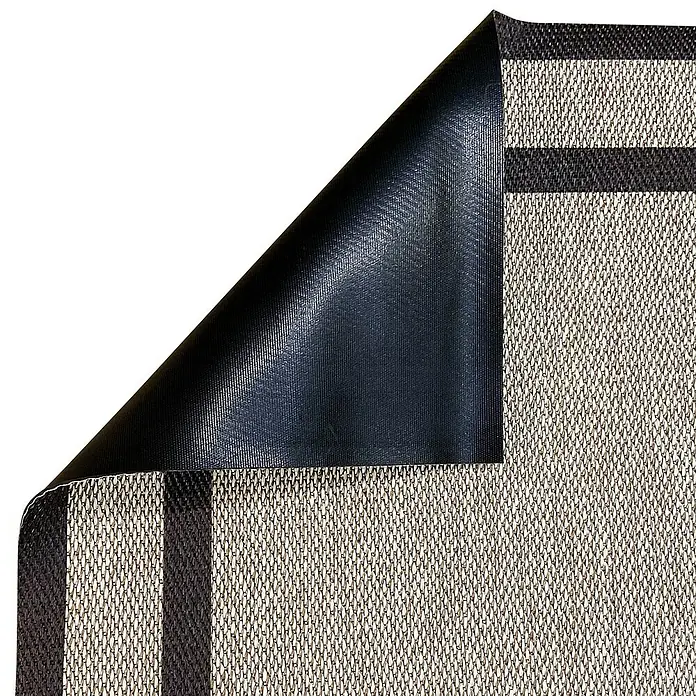 Alfombra de vinilo Marco - Oro, 180 x 120 cm - Este artículo muestra una alfombra de puerta elegante con una base antideslizante y un diseño moderno, perfecta para cualquier entrada.