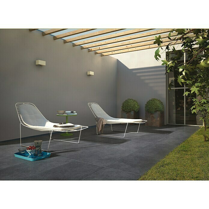 Esterno 20 T by Palazzo Terrassenfliese Basalt40 x 120 x 2 cm, Schwarz, Matt Mood Shot