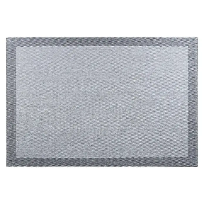Alfombra de vinilo Living - Gris, 150 x 80 cm - Mantel individual plateado con borde, perfecto para una decoración elegante de la mesa. El mantel protege las superficies y añade un toque de estilo.