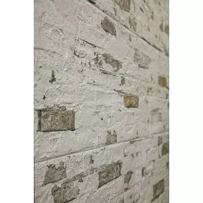 Verblendstein Pompeya Jet - 66,6 x 33,3 cm, Weiß, Steinoptik - Detailaufnahme