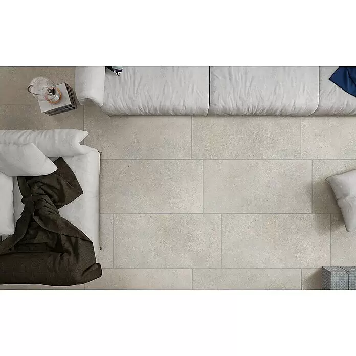 Feinsteinzeugfliese Beton - 30 x 60 cm, Grau, Matt - Stimmungsaufnahme