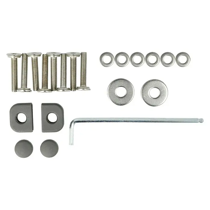 Schrauben-Set - Passend für: Sunfun Neila Loungemöbel-Set Promo - Hardware-Set für Möbelmontage mit Schrauben, Unterlegscheiben, Abdeckungen, Halterungen und Inbusschlüssel zur einfachen Installation.