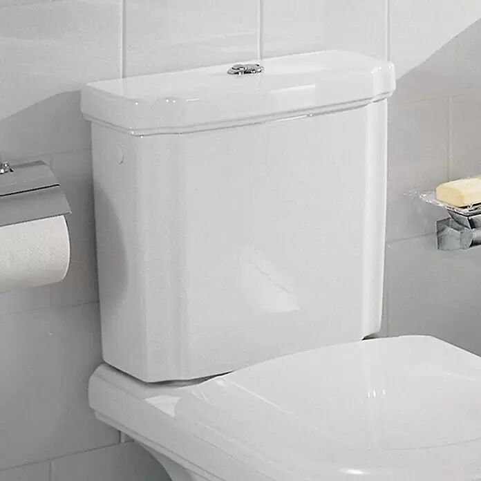 Villeroy & Boch Hommage Spülkasten - Mit schmutzabweisender Glasur, Keramik, 19,5 x 38 x 36,5 cm, Weiß - Detailaufnahme