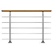 Dolle Geländer-Set PS 020 (Oberbodenmontage, Aluminium, Eiche, Länge: 150 cm) | BAUHAUS