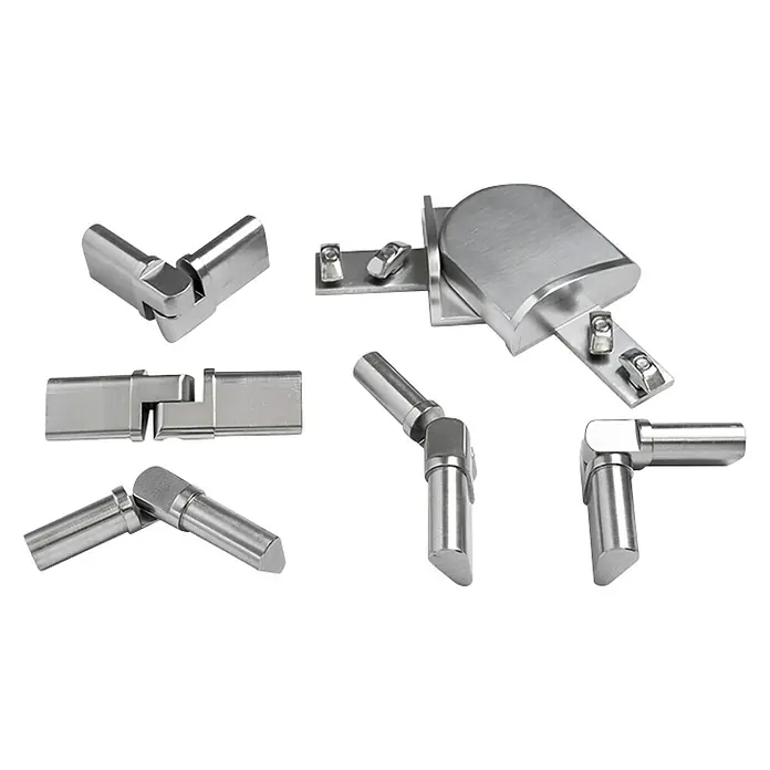 Dolle Eckverbinder-Set PS 202 - Dark Grey - Vielfältige Auswahl an Eckverbindern und Gelenken aus gebürstetem Edelstahl für Geländer und andere Konstruktionen.