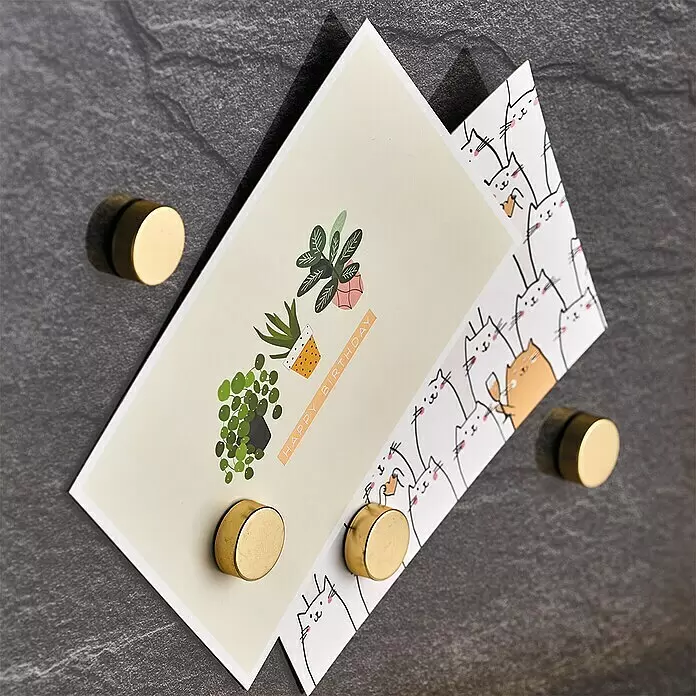 Zeller Present Magnet-Set Extrastark - Gold, Gesamtstückzahl: 4 - Anwendungsbeispiel