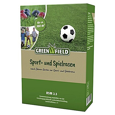 Greenfield Rasensamen Spiel- & Sportrasen (2 kg, 100 m²)