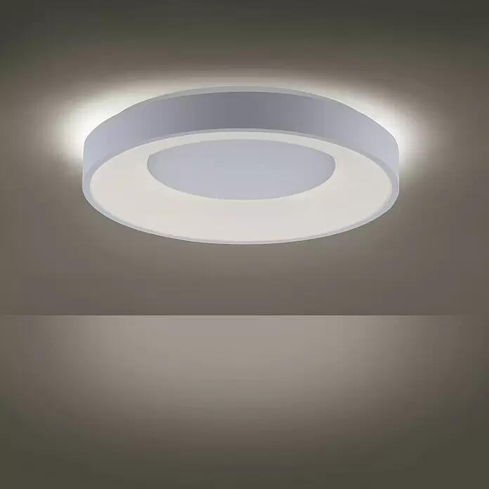 Just Light LED-Deckenleuchte rund - 30 W, Ø x H: 48 x 7,8 cm, Weiß, Sonstige - Stimmungsaufnahme