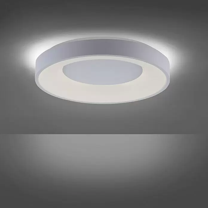 Just Light LED-Deckenleuchte rund - 30 W, Ø x H: 48 x 7,8 cm, Weiß, Sonstige - Stimmungsaufnahme