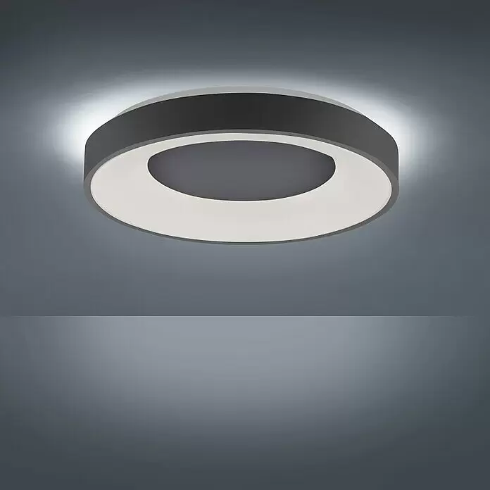 Just Light LED-Deckenleuchte rund - 30 W, Ø x H: 48 x 7,8 cm, Anthrazit, Sonstige - Stimmungsaufnahme