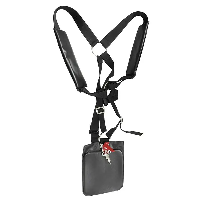 AL-KO Premium Benzin-Motorsense BC 500 B - 1.900 W, Schnittbreite Faden: 41 cm, Schnittbreite Messer: 25,5 cm - Schwarzgurtsystem für Freischneider oder Rasentrimmer, mit Polsterung für hohen Tragekomfort und Schlüsselanhänger.