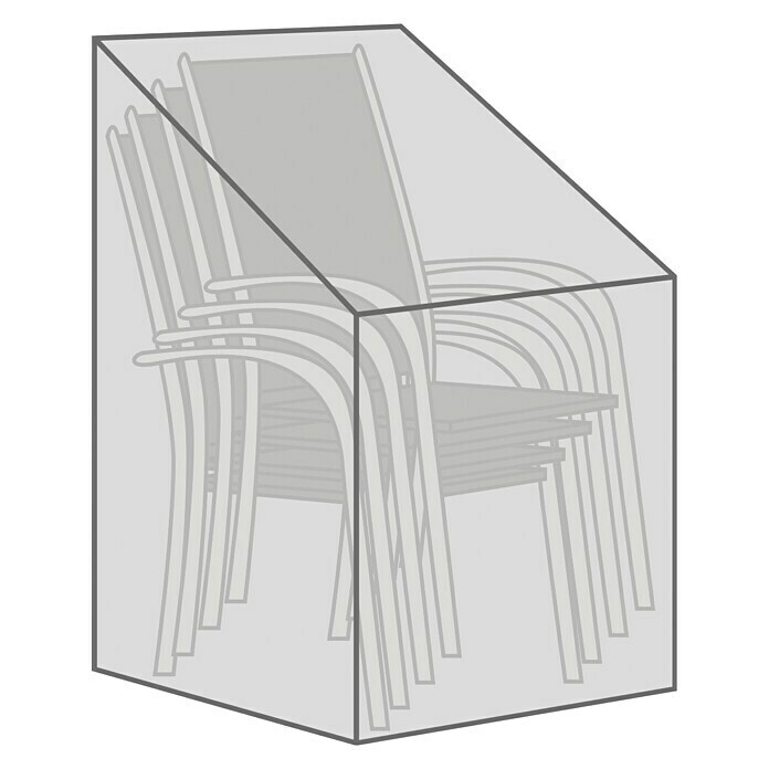 Sunfun Funda protectora para sillas apilables (Tamaño: 65 × 65 × 150100 cm, Negro)