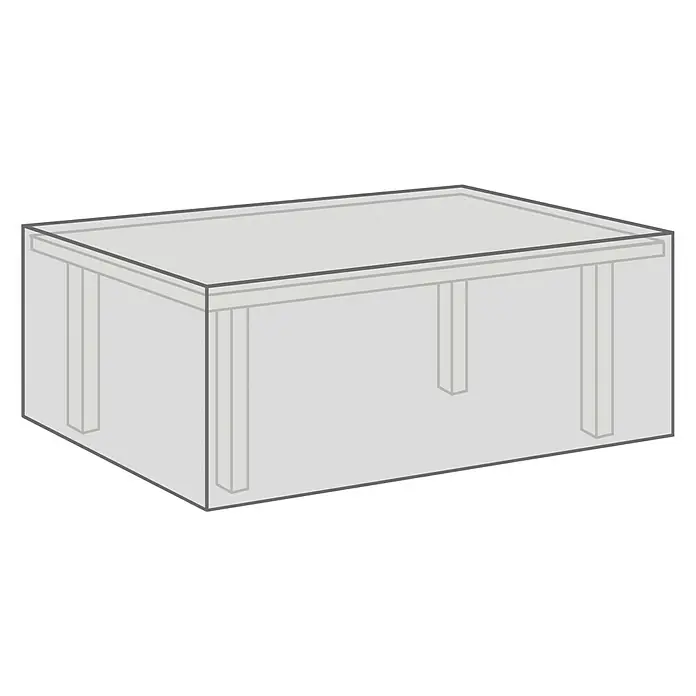 Sunfun Sitzgruppen-Schutzhülle S - L x B x H: 170 x 140 x 85 cm, Polyester, 160 g/m², Schwarz/Anthrazit - Eine rechteckige Tischabdeckung schützt den Tisch vor Schmutz und Witterungseinflüssen und sorgt für eine lange Lebensdauer des Möbelstücks.