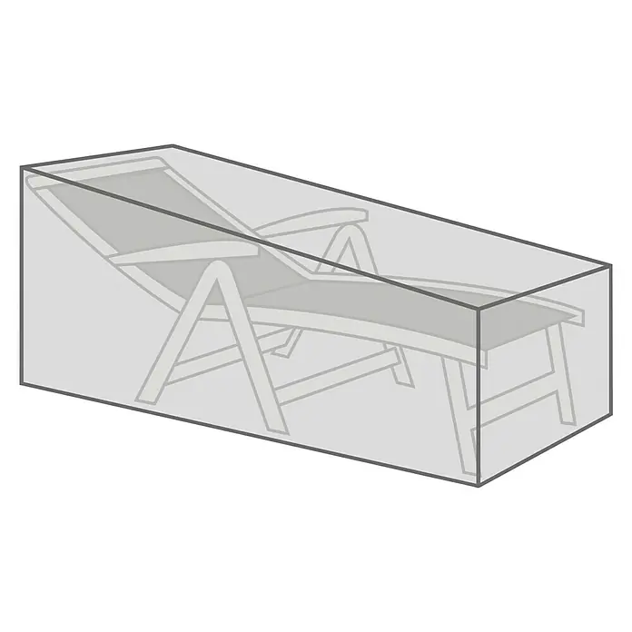 Sunfun Sonnenliegen-Schutzhülle - L x B x H: 210 x 85 x 45 cm, Grau - Abdeckung für eine Liege. Schützt die Liege vor Witterungseinflüssen und hält sie sauber, ideal für den Außenbereich.