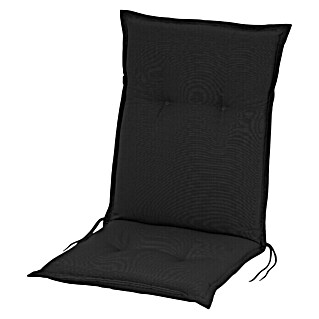 Sunfun Basic-Line Stuhlauflage (Schwarz, L x B x H: 98 x 49 x 6 cm, Baumwoll-Polyester-Mischgewebe)