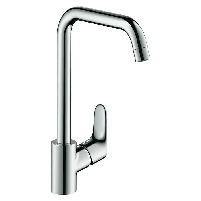 Hansgrohe Spültischarmatur Focus M41 - U-Auslauf, Chrom, Glänzend - Ein glänzender, moderner Wasserhahn aus Chrom, der Eleganz und Funktionalität für jedes Badezimmer oder jede Küche bietet.