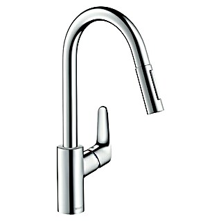 Hansgrohe Spültischarmatur Focus M41 (Chrom, Glänzend, Geschirrbrause herausziehbar)