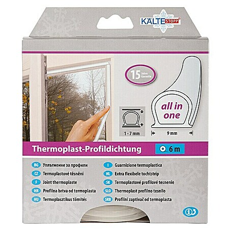 KÄLTESTOPP Profildichtung Thermoplast-Profildichtung (Transparent, Spaltenbreiten 1 - 7 mm)