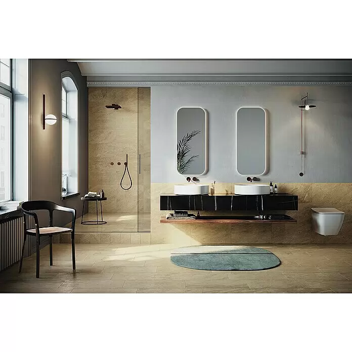 Atlas Concorde Solution Regent Feinsteinzeugfliese Gold - 30 x 60 cm, Gold, Matt - Stimmungsaufnahme