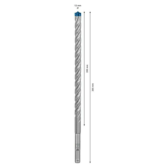 Bosch Professional Expert SDS-Plus Betonbohrer SDS Plus-7XDurchmesser: 12 mm, Länge: 265 mm Front View