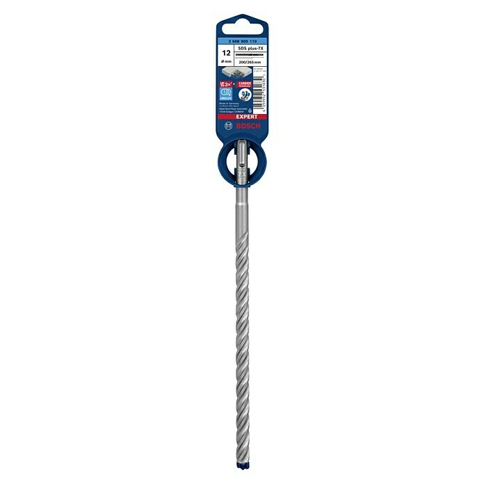 Bosch Professional Expert SDS-Plus Betonbohrer SDS Plus-7XDurchmesser: 12 mm, Länge: 265 mm Front View