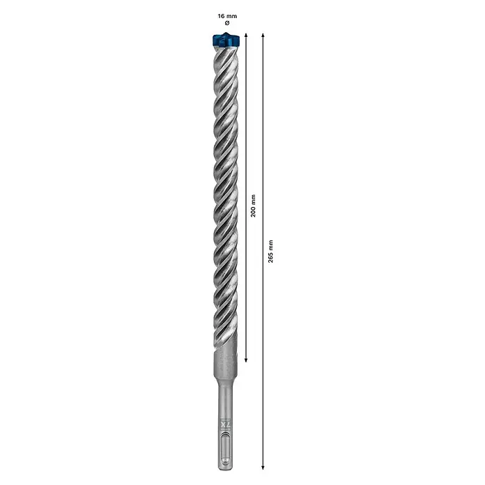 Bosch Expert Beton- & Steinbohrer SDS Plus-7X - 1 Stk., Durchmesser Bohrer: 16 mm, 200 mm - Ein 16 mm SDS-Plus Hammerbohrer mit einer Gesamtlänge von 265 mm. Geeignet für Bohrarbeiten in Beton und Mauerwerk.