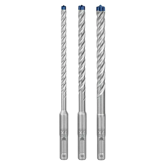Bosch Expert Bohrer-Set SDS Plus-7X - Materialeignung: Beton, Durchmesser Bohrer: 10 mm, 3 -tlg. - Bohrer-Set von Bosch Expert 7X mit blauen Spitzen, ideal für anspruchsvolle Bohrprojekte.