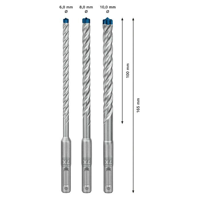 Bosch Professional Expert SDS-Plus Betonbohrer-Set SDS Plus-7X3 -tlg., Durchmesser: 6 mm - 10 mm Unknown