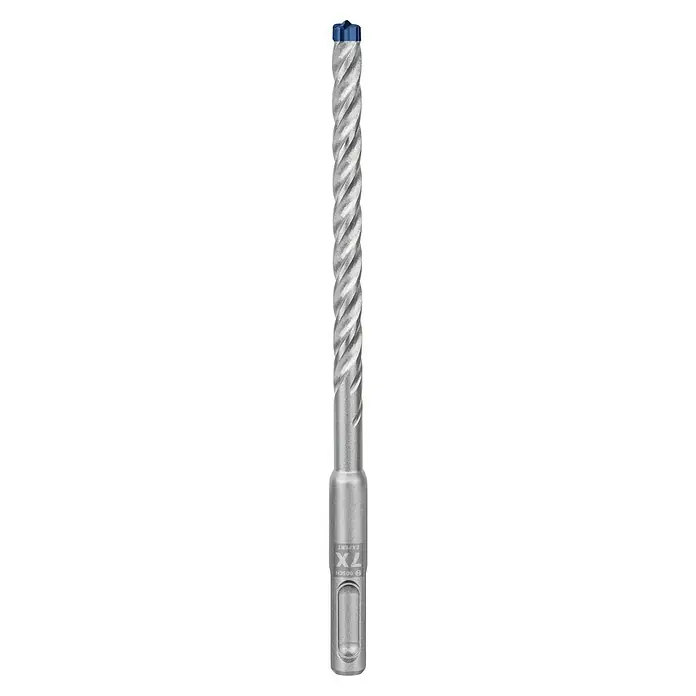 Bosch Expert Beton- & Steinbohrer SDS Plus-7X - 1 Stk., Durchmesser Bohrer: 8 mm, 100 mm - Ein silberner Bosch 7X Expert Hammerbohrer mit blauer Spitze. Für Profis, die höchste Ansprüche an Bohrleistung und Haltbarkeit haben.