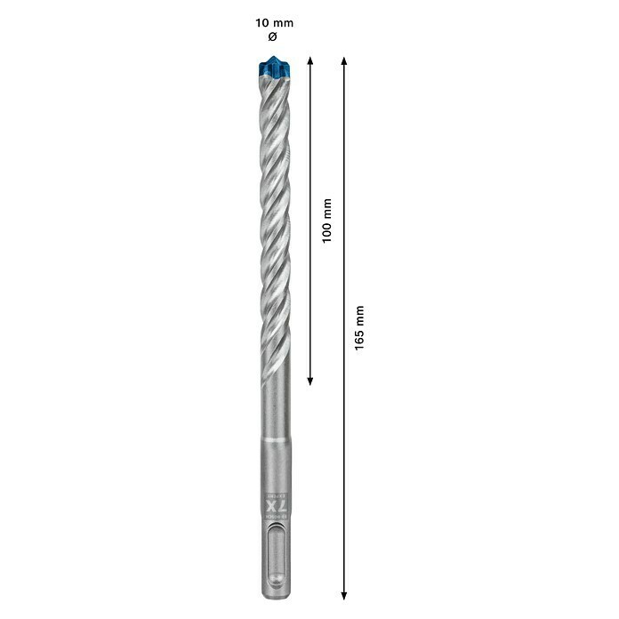 Bosch Expert SDS-Plus Betonbohrer 165 | SDS BAUHAUS Plus-7X Länge: mm, mm) 10 (Durchmesser