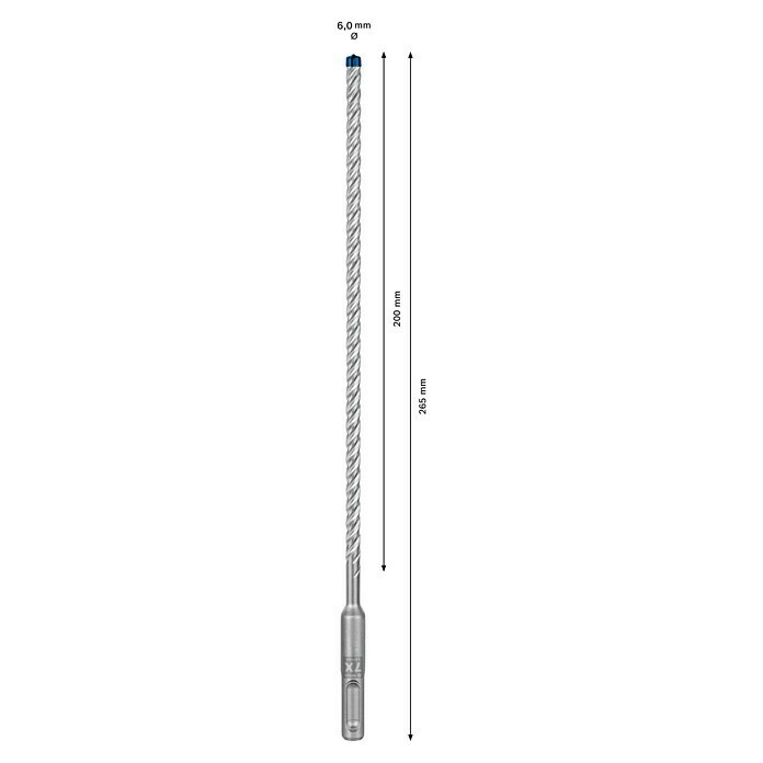 Bosch Professional Expert SDS-Plus Betonbohrer SDS Plus-7XDurchmesser: 6 mm, Länge: 265 mm Unknown