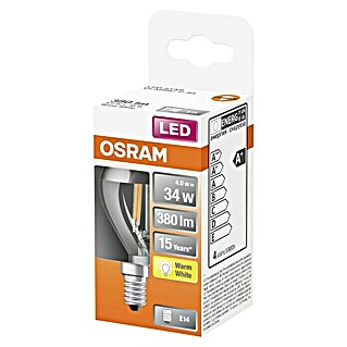 Osram Retrofit LED-Lampe Classic P Mirror (E14, 4 W, P45, 380 lm)