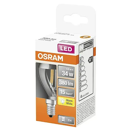 Osram Retrofit LED-Lampe Tropfenform E14 klar