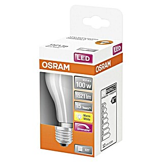 Osram Retrofit LED-Lampe Classic A (E27, Dimmbar, Warmweiß, 1 521 lm, 12 W)