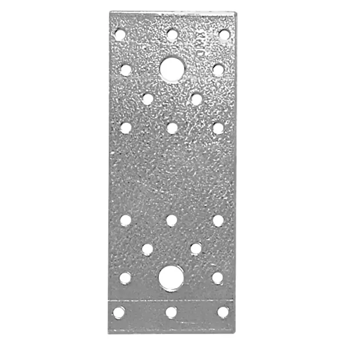 Stabilit Flachverbinder - 136 x 55 mm, 1 Stk. - Metallverbinder mit Löchern zur Befestigung von Holzbauteilen für eine stabile und sichere Konstruktion.