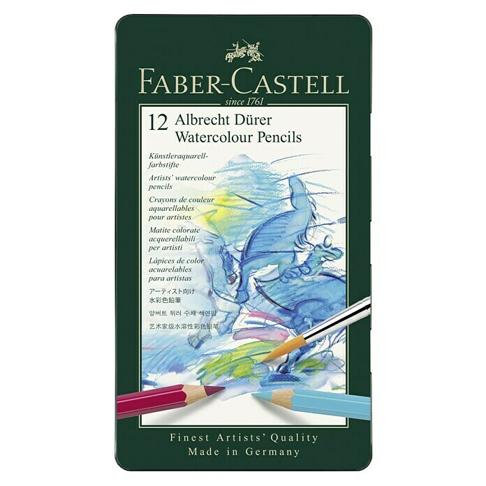 Faber-Castell Aquarellstift-Set Albrecht Dürer12 Stk., Mehrfarbig, Strichstärke: 3,8 mm Front View