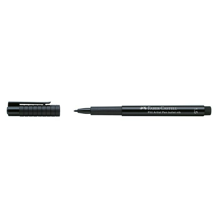 Faber-Castell Tuschestift PittSchwarz, 1,5 mm, Rundspitze Front View