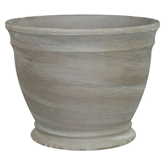 Pflanztopf Gallicus - Außenmaß (Ø x H): 29 x 21,2 cm, Naturmaterialien, Basalt - Grauer Pflanztopf mit klassischem Design. Ideal für Innen- und Außenbereiche, um Pflanzen stilvoll zu präsentieren.
