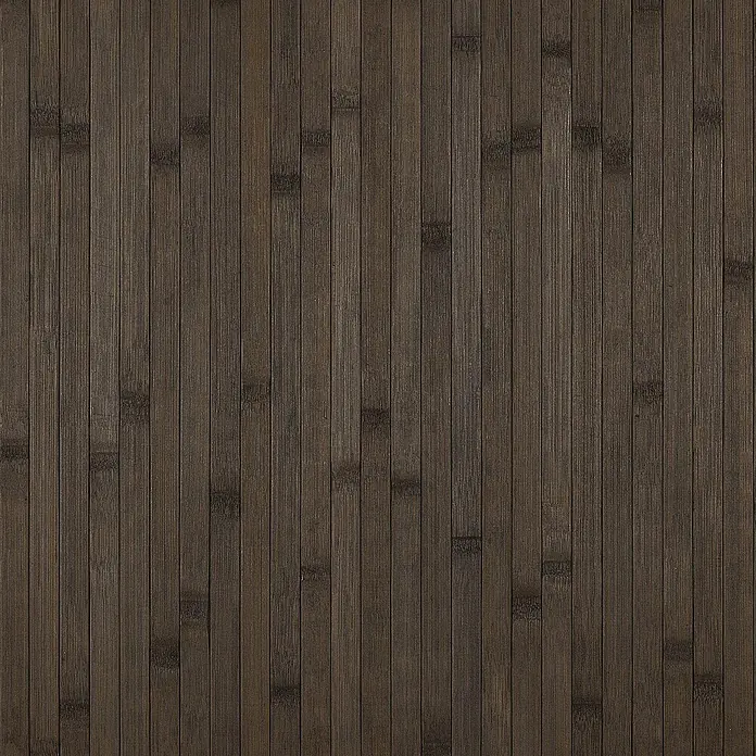 Alfombra de bambú Cool - Wengue, 200 x 50 cm - Elegantes paneles de pared de bambú oscuro. Las tiras verticales y la sutil veta crean una textura cálida y natural para interiores modernos.