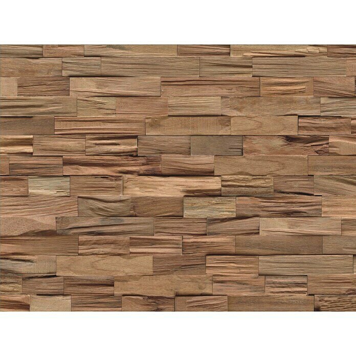 Indo Holzpaneel 3D Wall NatureBangkirai, 500 x 200 x 18 mm, 5 Paneele Detail Shot