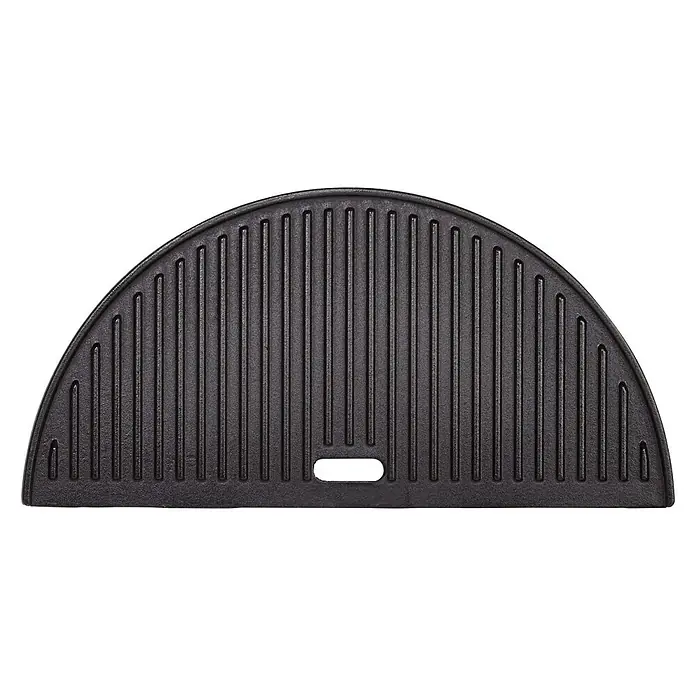 Kamado Joe Grillplatte halbrund - L x B: 22,5 x 46,5 cm, Gusseisen - Halbrunde Grillplatte aus Gusseisen für köstliche Grillergebnisse. Ideal für verschiedene Grillgerichte, robust und langlebig.
