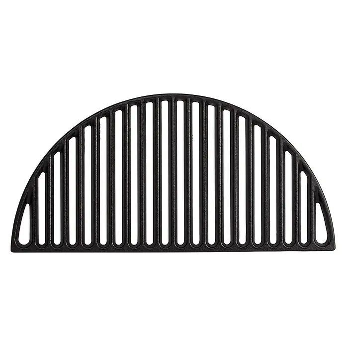 Kamado Joe Grillrost halbrund - L x B: 22,5 x 46,5 cm, Gusseisen - Halbrunder Grillrost aus Gusseisen, ideal für hohe Temperaturen und zum Anbraten. Die Gitterstäbe sorgen für perfekte Grillmuster.