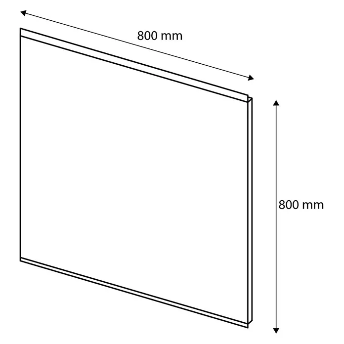 Espejo con luz Sven - 80 x 80 cm - Imagen del producto de un artículo cuadrado que mide 800 x 800 mm, ideal para diversas aplicaciones y proyectos.