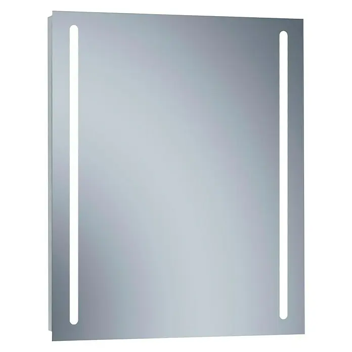 Espejo con luz Eco Twoled - 60 x 80 cm - Moderno armario con espejo iluminado para el baño, que combina funcionalidad y diseño elegante. La iluminación integrada asegura una luz óptima.