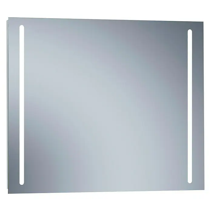 Espejo con luz Eco Twoled - 100 x 80 cm - Un espejo de baño rectangular con iluminación LED en los lados, perfecto para diseños de baño modernos.