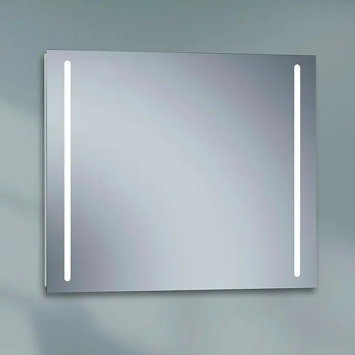 Espejo con luz Eco Twoled - 100 x 80 cm - Moderno espejo cuadrado con iluminación LED lateral, perfecto para baños y vestidores. Diseño elegante que realza cualquier interior con estilo.